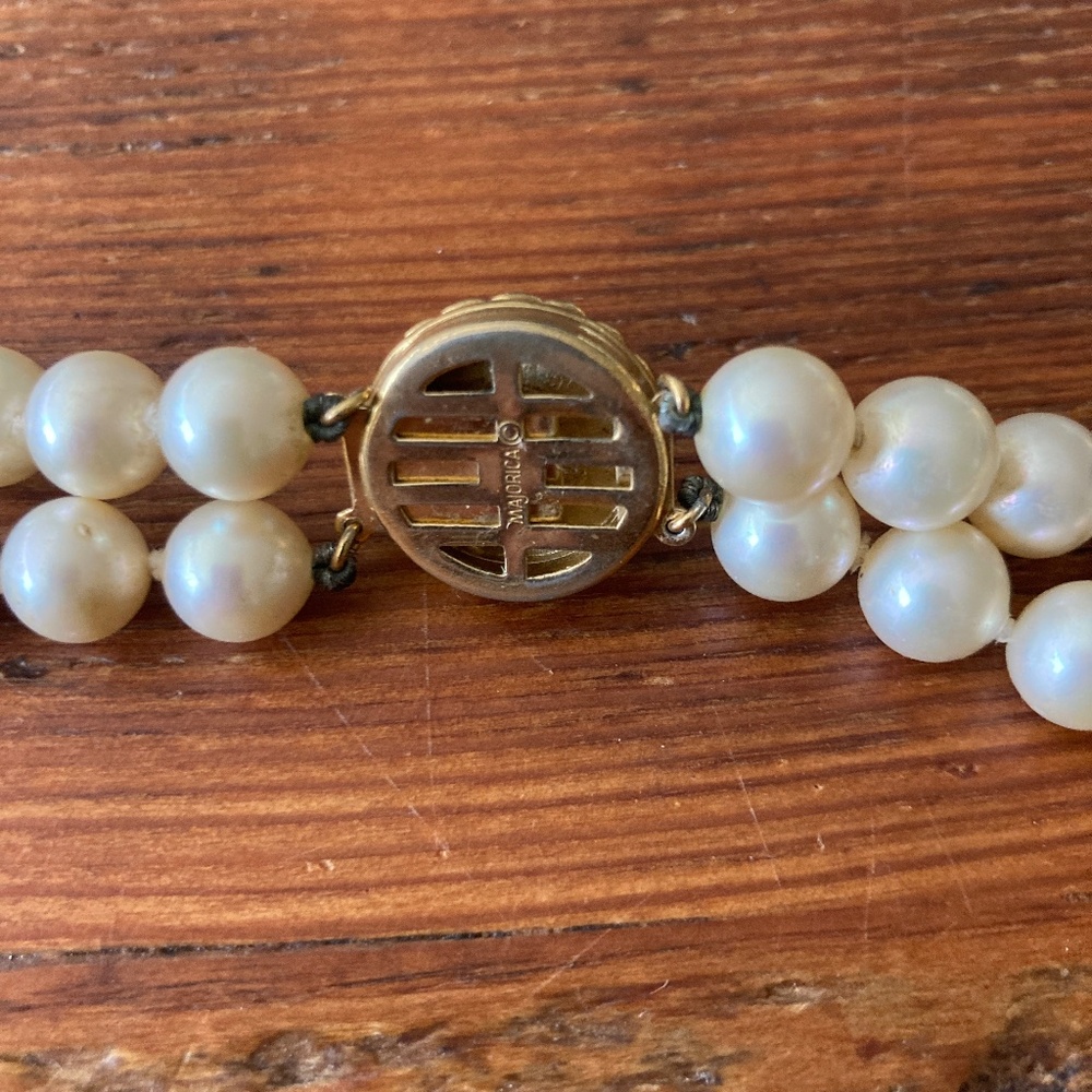 Vintage Marjorica Long Double Strand Faux Pearl Necklace - Picture 3 of 10